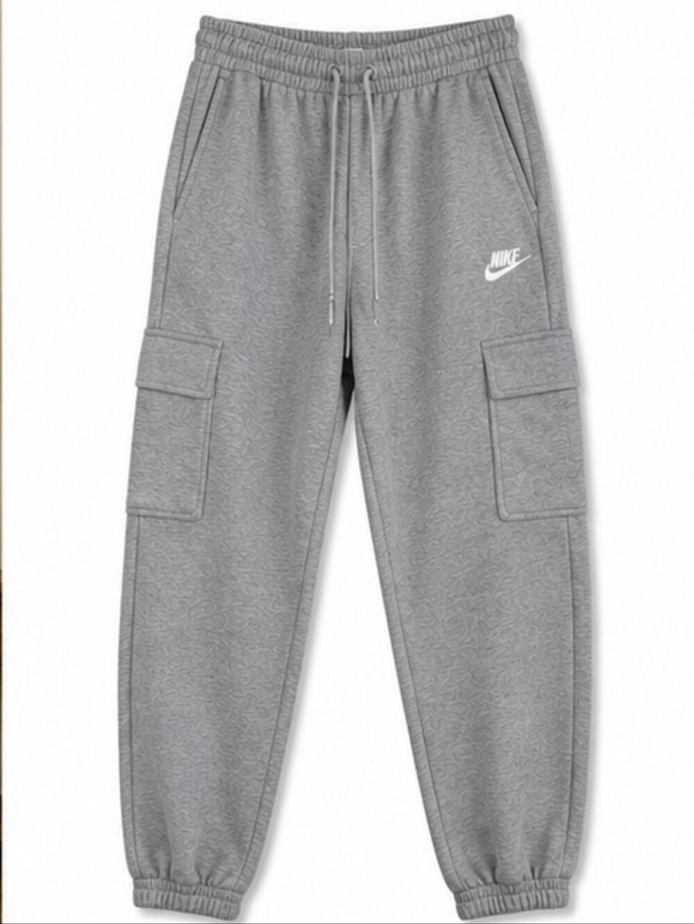 Nike Cargo Fleece Joggers Gray Size Large